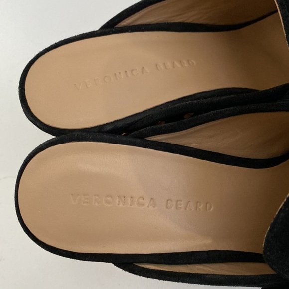 ❗️SOLD❗️Veronica Beard Black Suede Platform Delia Clogs Size 9.5 - Picture 5 of 12